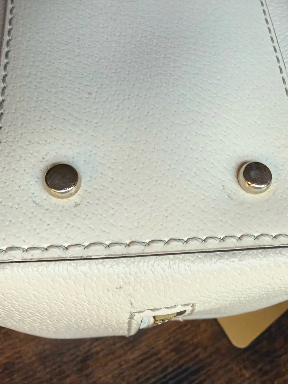 Kate Spade cream satchel with red and multicolor scarf tie. Very Good Condition